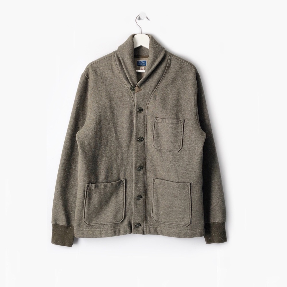 nwot | j. crew cotton fleece shawl collar cardigan